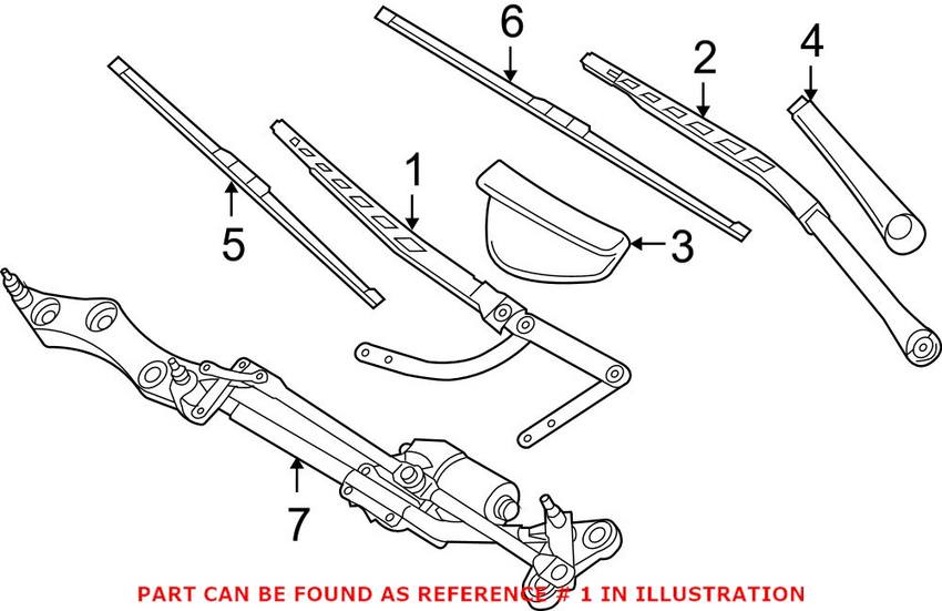 Wiper Arm – Front Passenger Side