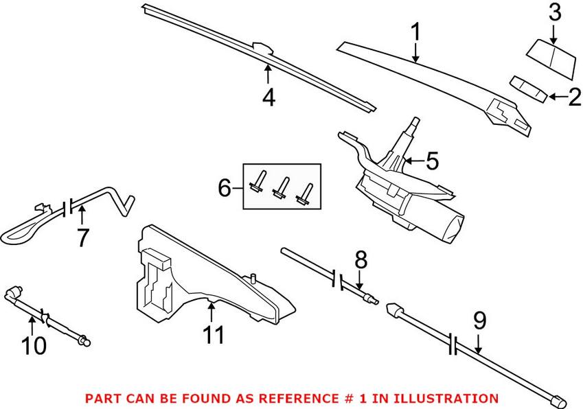 Back Glass Wiper Arm