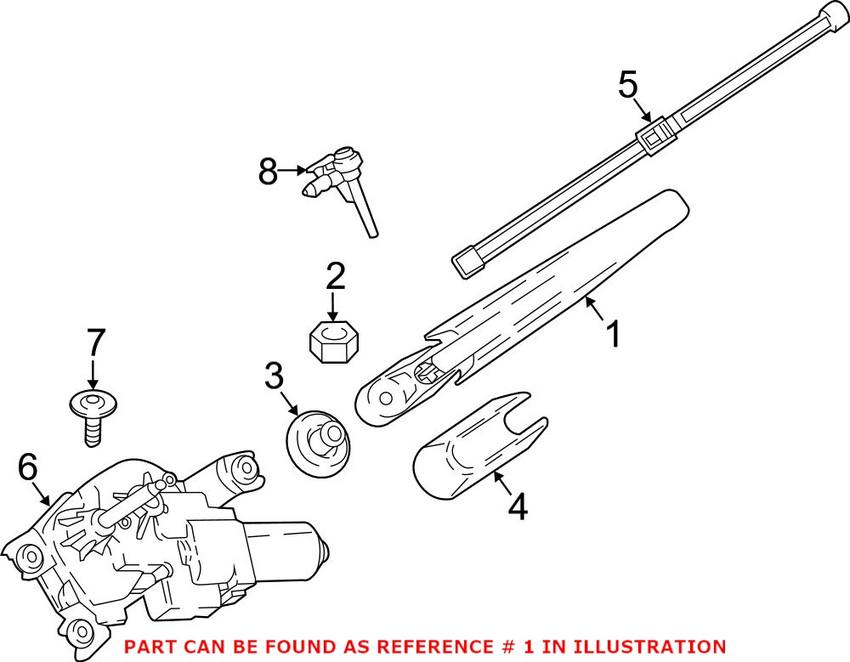 Back Glass Wiper Arm