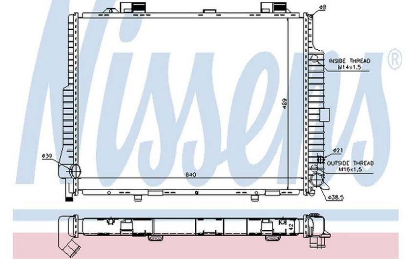 Mercedes Radiator 2105004703 – Nissens 62615