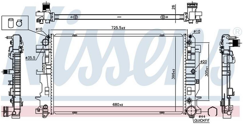 Mercedes Radiator 627062 – Nissens