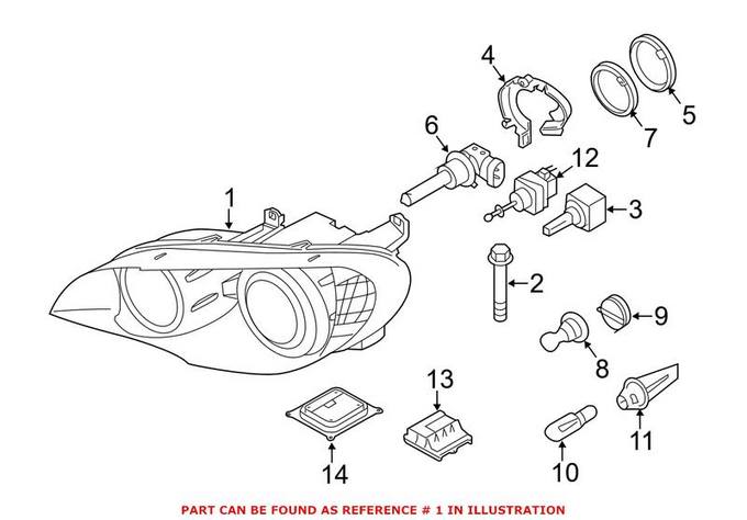 BMW Headlight – Front Driver Left 63117287017