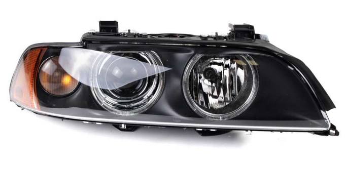 BMW Headlight Assembly – Passenger Side (Halogen) (w/ Clear Turnsignal) 63126902518 – Hella 008053121