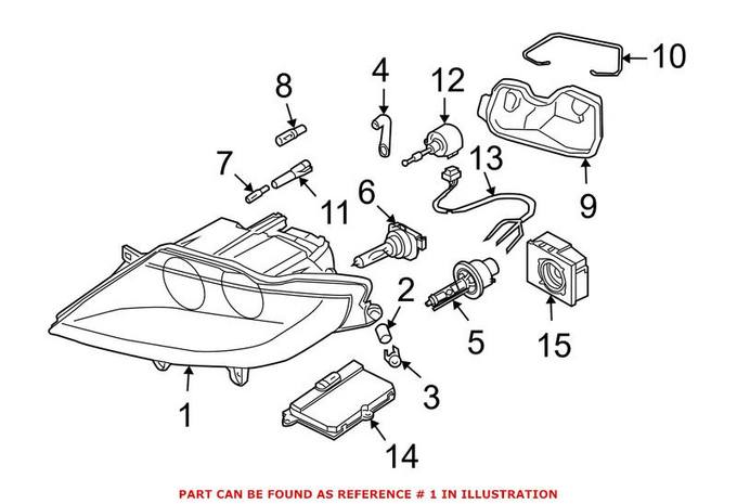 BMW Headlight – Front Passenger Right 63127165666