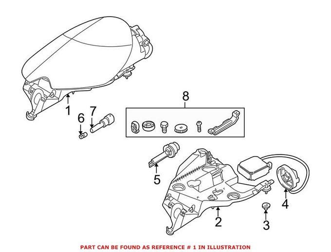 BMW Headlight – Front Driver Left 63128385933