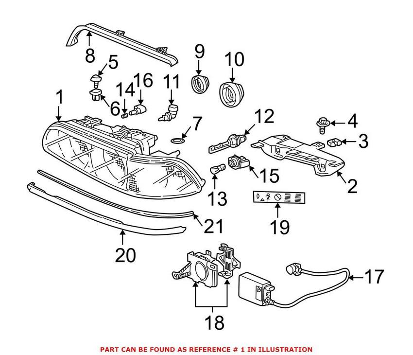 Headlight Assembly – Driver Side (Xenon)