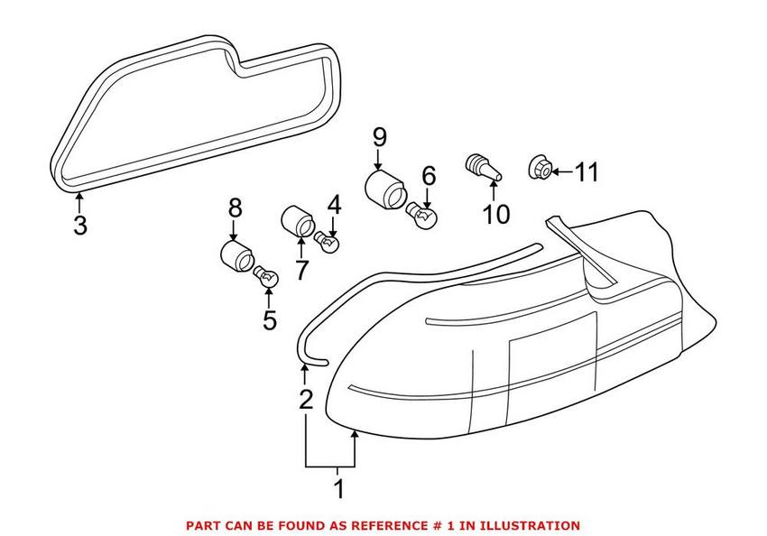 Tail Light Lens – Rear Passenger Right