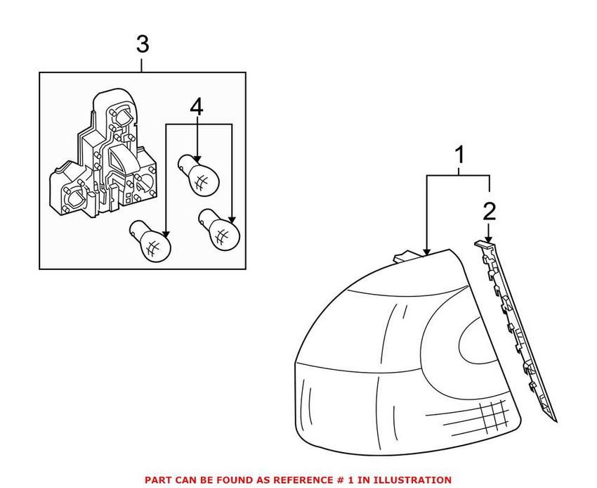 Tail Light Assembly – Driver Side Outer (LED)