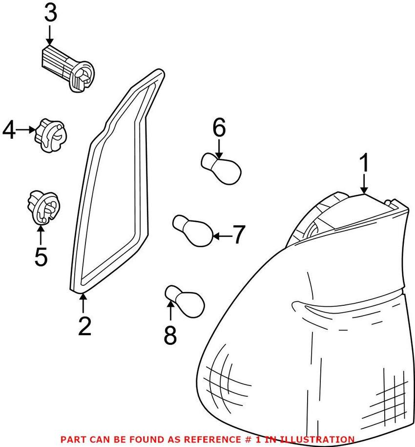 Tail Light Assembly – Passenger Side (Amber)