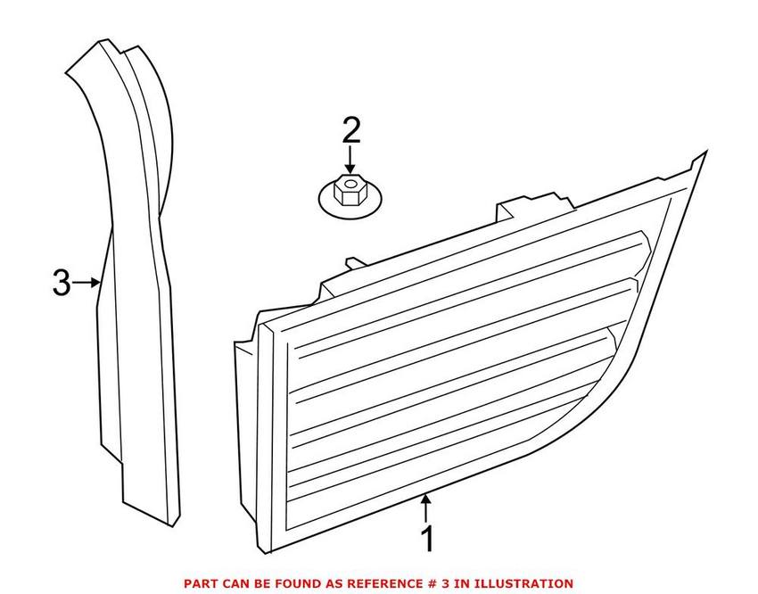 Tail Light Bezel – Rear Driver Left