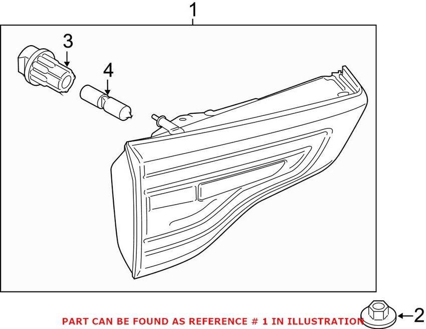 Back Up Light Assembly – Rear Driver Side (Without LED)