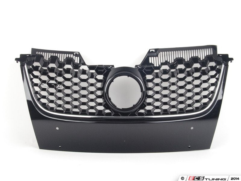 Honeycomb Grille - Black With Chrome Strip