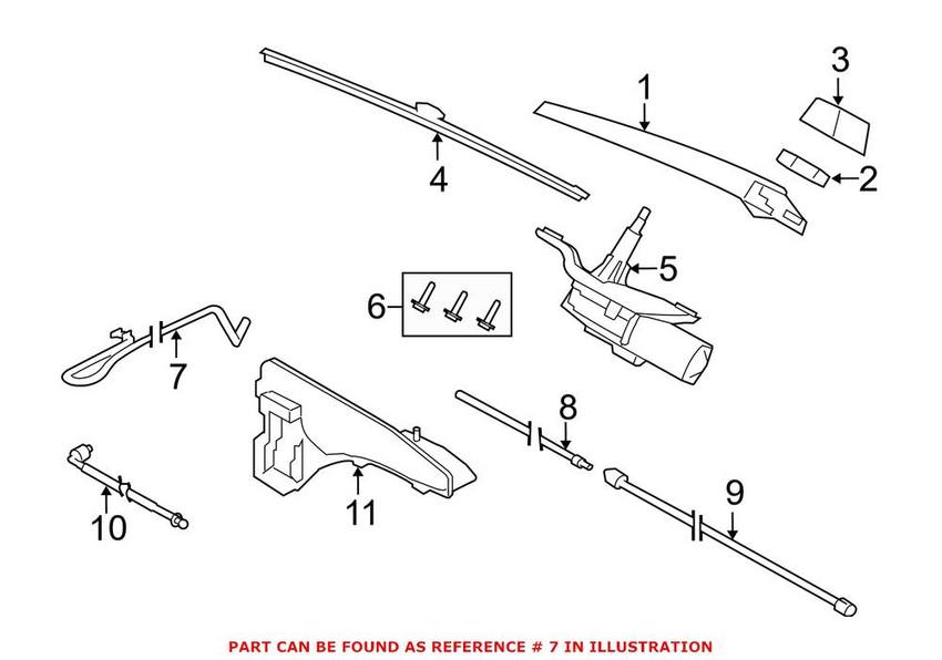 Windshield Washer Nozzle – Rear