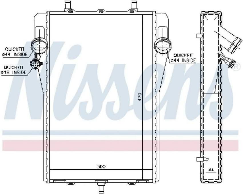 Porsche Radiator 99610613174 – Nissens 63623