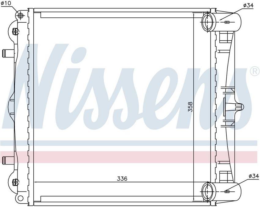 Porsche Radiator – Passenger Side 99610613251 – Nissens 63776