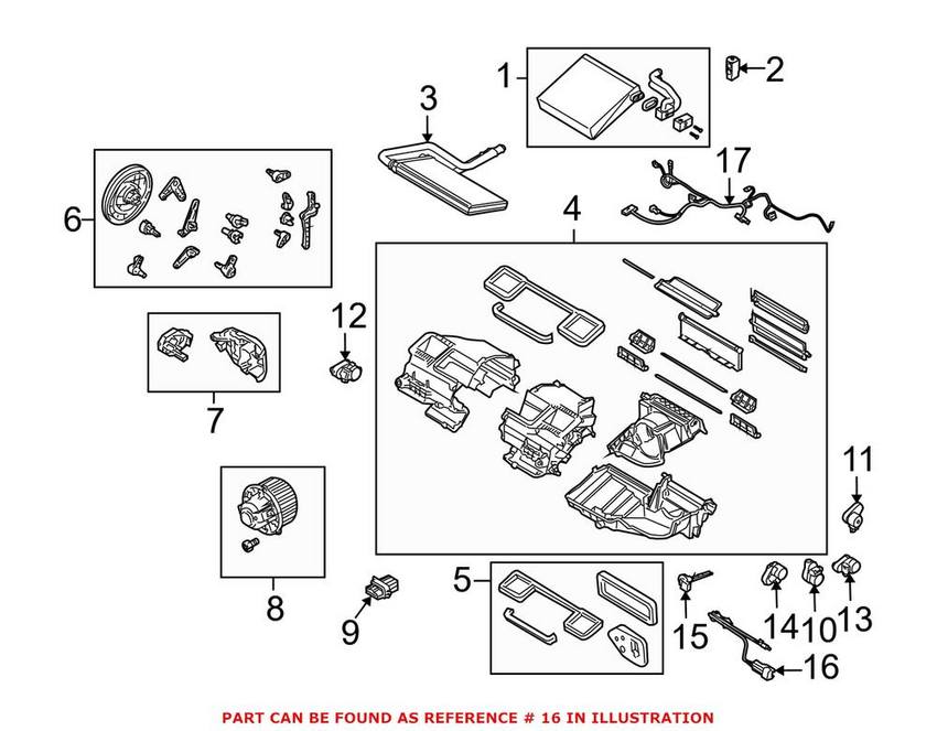 BMW A/C Evaporator Temperature Sensor 64116927601