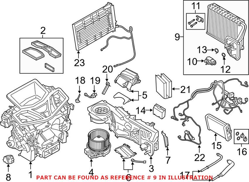 A/C Evaporator Core – Front