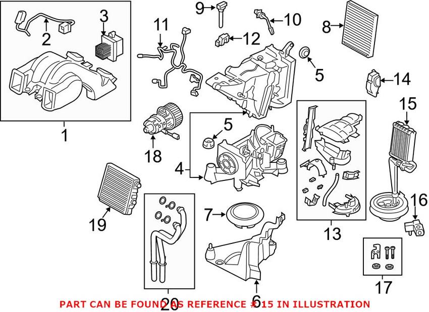 A/C Evaporator Core – Rear