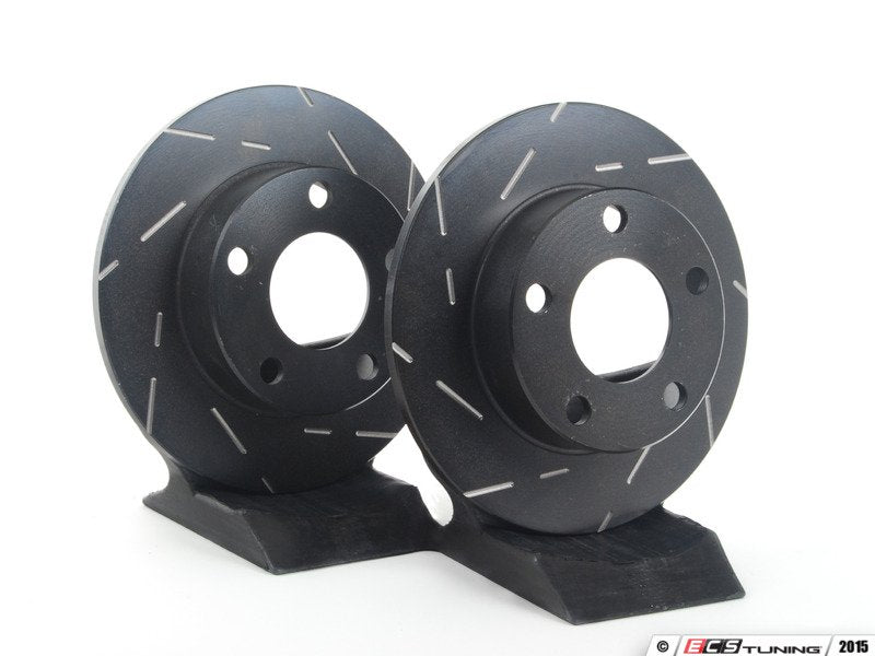 Rear Slotted Brake Rotors - Pair (245x10)