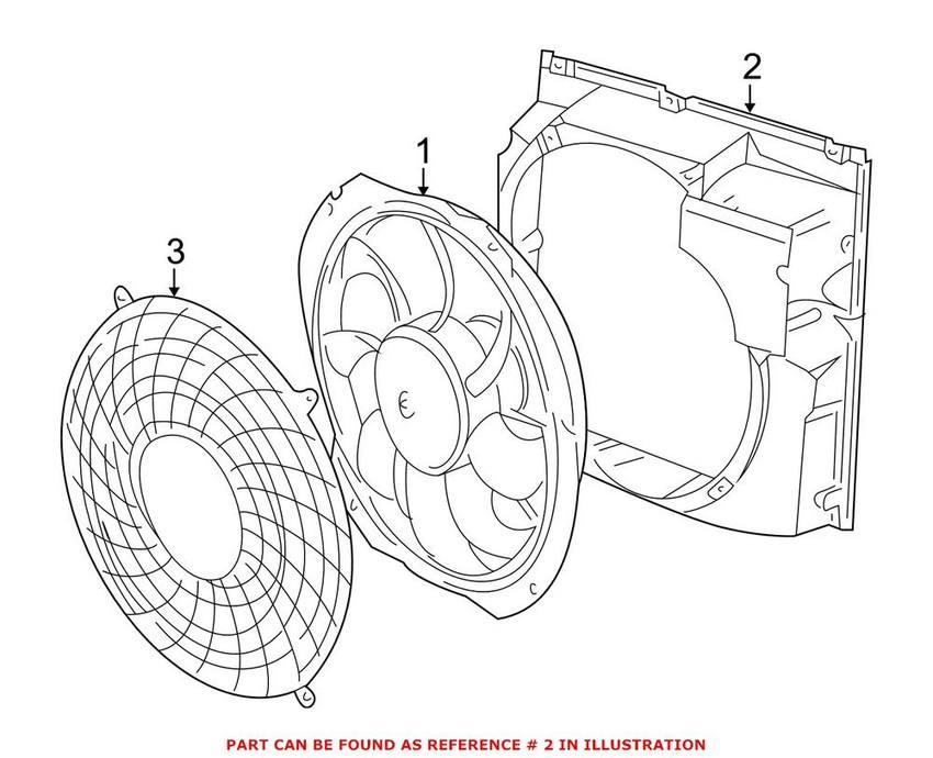 BMW A/C Condenser Fan Shroud 64546905616