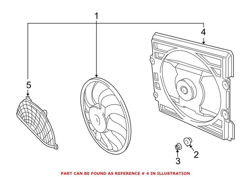 BMW A/C Condenser Fan Shroud 64548380778