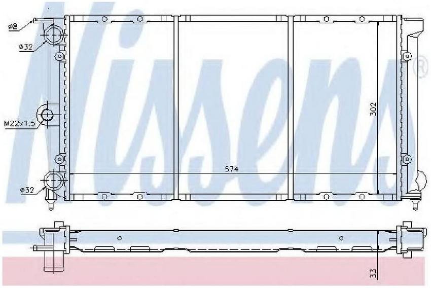 VW Radiator 321121253BH – Nissens 652611