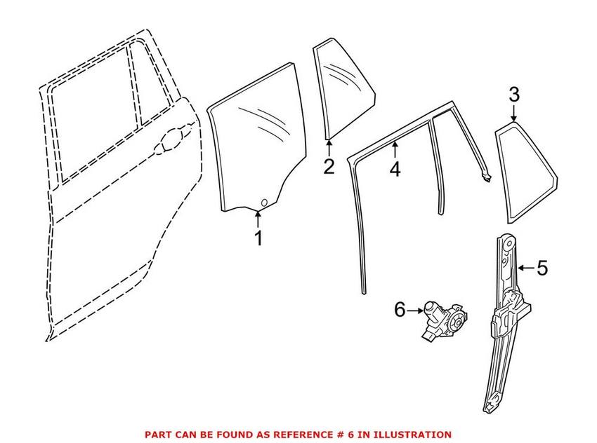 Power Window Motor – Rear Driver Left