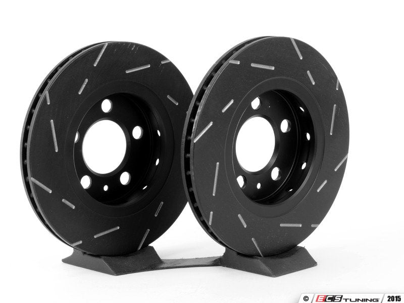 Rear Slotted Brake Rotors - Pair (256x22)