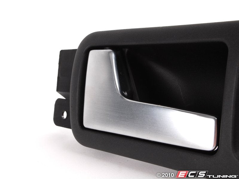 Left Rear Interior Door Handle - Black/Aluminum