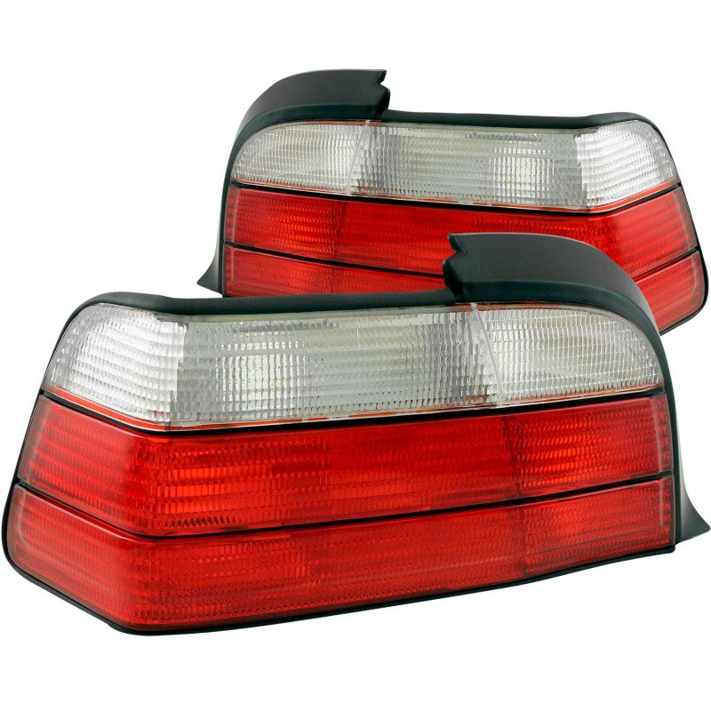 ANZO 1992-1998 BMW 3 Series E36 Coupe/Convertable Taillights Red/Clear