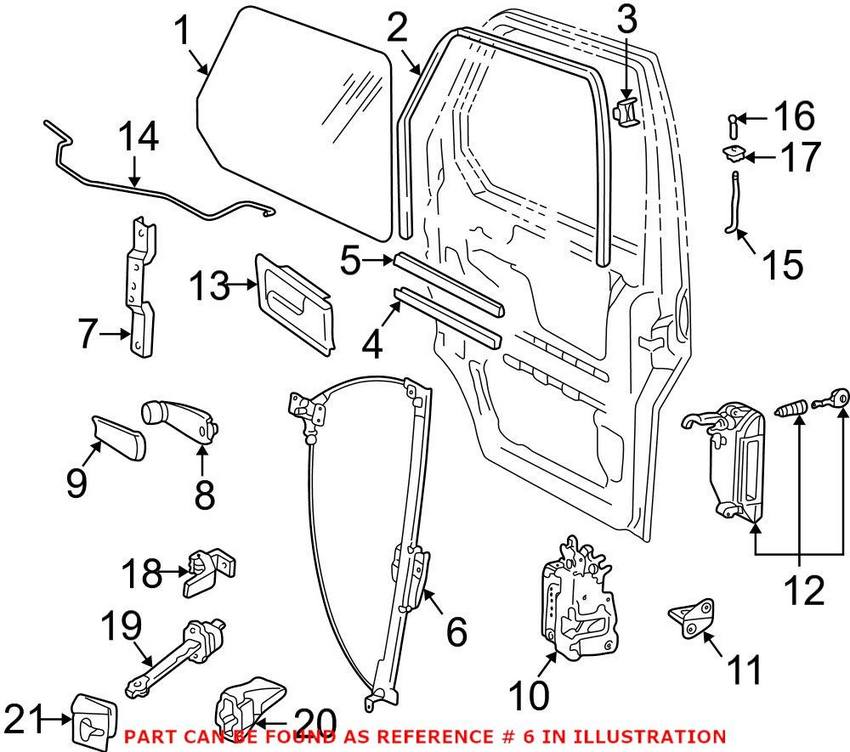 Window Regulator – Front Passenger Side