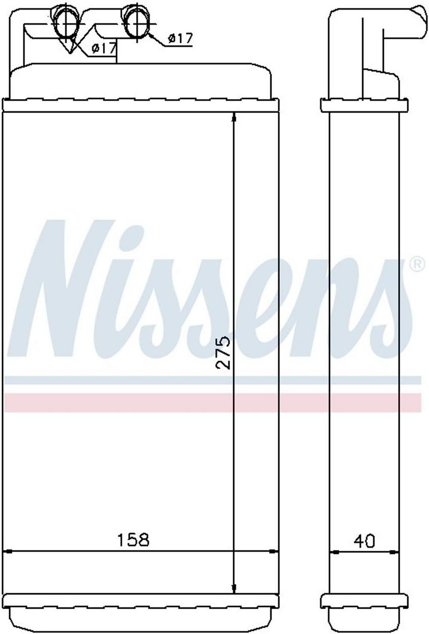 Audi HVAC Heater Core – Front – Nissens 70220