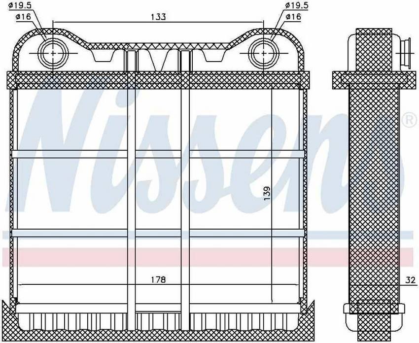 HVAC Heater Core – Front