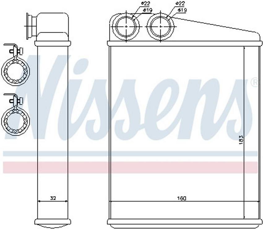 Mini Heater Core 64113422666 – Nissens 70807