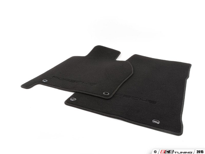 944 / 968 Porsche Script Floor Mat Set - Black