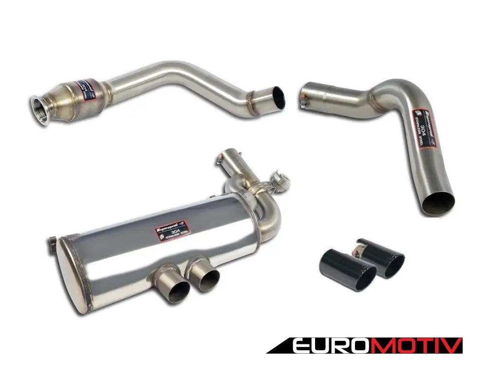 718 Boxster / Cayman Valved Turbo Back Exhaust System - Black Tips