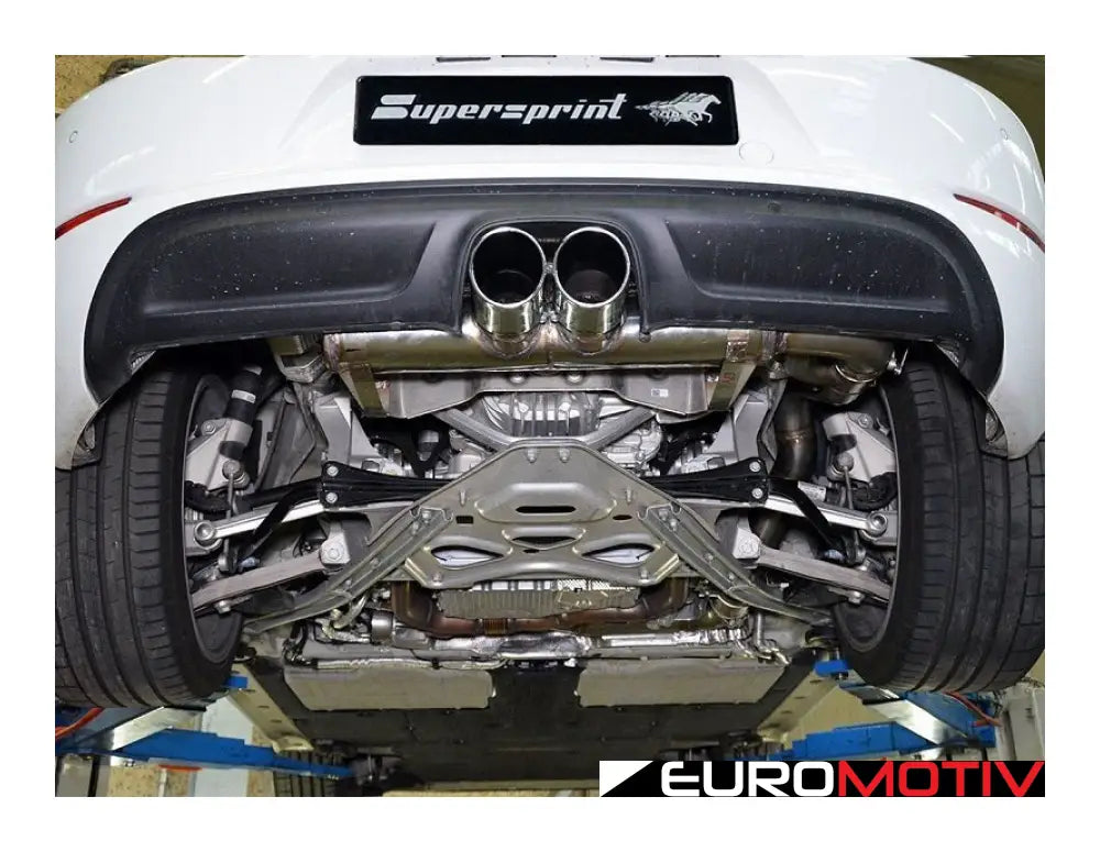 718 Boxster / Cayman Valved Turbo Back Exhaust System - Black Tips