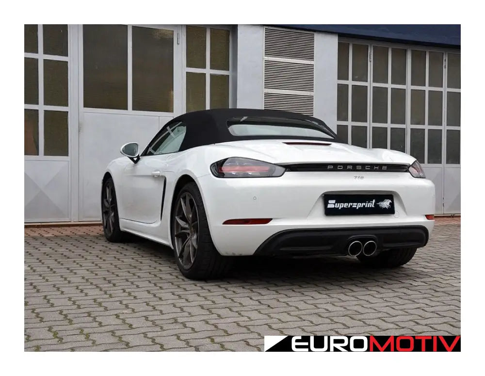 718 Boxster / Cayman Valved Turbo Back Exhaust System - Black Tips