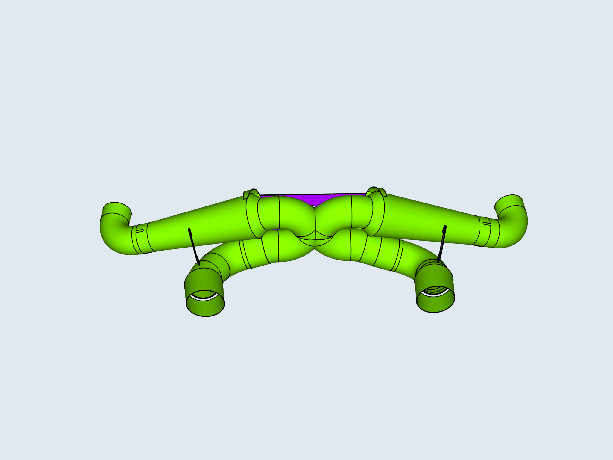 718 GT4/GTS/Spyder Inconel Megaphone Muffler Delete "Crack Pretzel"