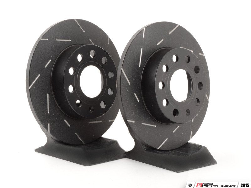 Rear Slotted Brake Rotors - Pair (260x12)