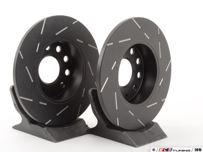 Rear Slotted Brake Rotors - Pair (260x12)