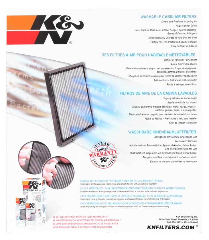 K&N 13-16 Audi SQ5 3.0L V6 Cabin Air Filter