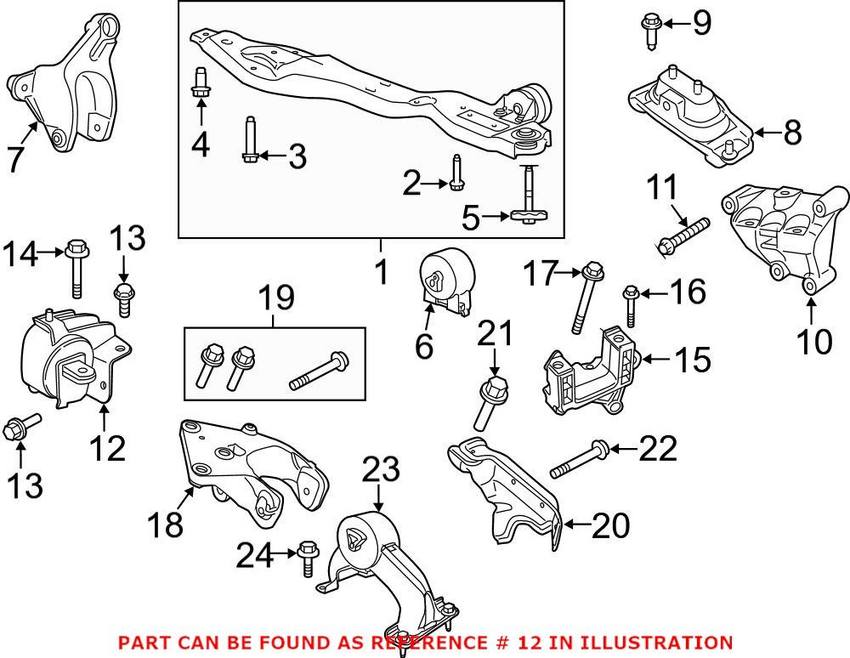 VW Manual Transmission Mount 7B0199353