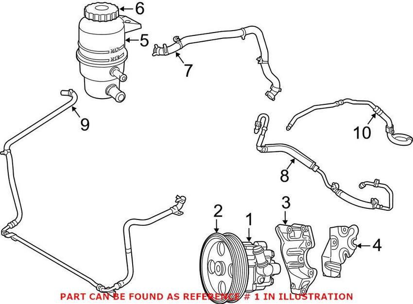 VW Power Steering Pump 7B0422154A