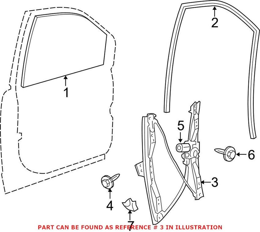 Window Regulator – Front Driver Side (w/o Motor)