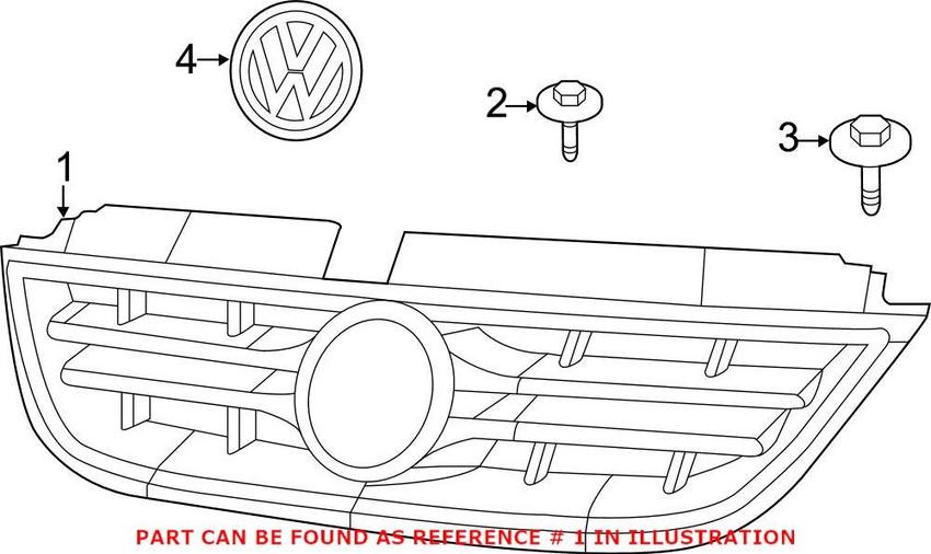 Grille – Front Upper (Chrome)