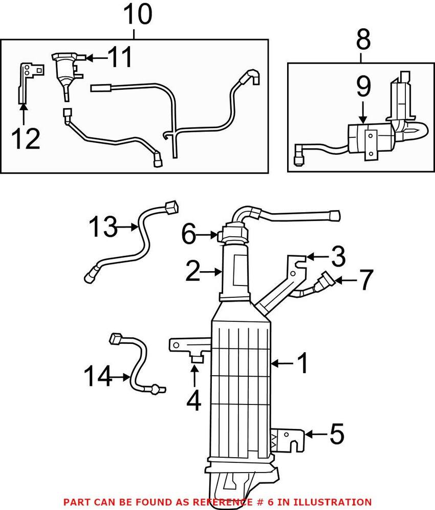 VW Fuel Tank Pressure Sensor 7B0906253B