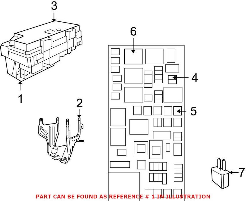 VW Fuse Box 7B0998049B – Genuine VW/Audi