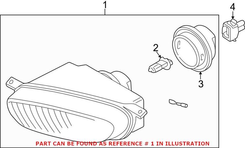 VW Fog Light – Front Driver Side 7D0941699C