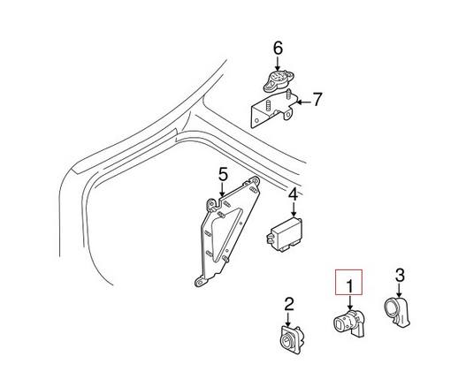 Audi Park Assist Sensor – Front and Rear 7H0919275DGRU